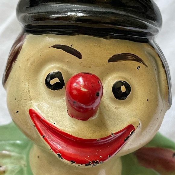 Vintage Clown Bank. Redware. - Picture 2 of 14